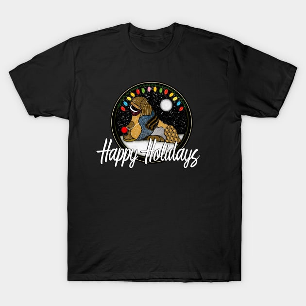 A little dog... Doodle. Happy Holidays. T-Shirt by AtelierFafard